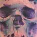 Tattoos - Abstract Watercolor Themed Skull - 89764